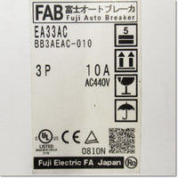 Japan (A)Unused,EA33AC,3P 10A  オートブレーカ ,MCCB 3 Poles,Fuji