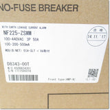 Japan (A)Unused Sale,NF225-ZSWM 3P 50A 100/200/500mA MDU(B/NET) ECA-SLT MCCB 3 Poles,MITSUBISH I 