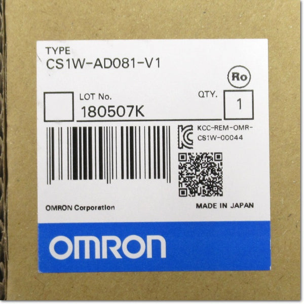 Japan (A)Unused,CS1W-AD081-V1　アナログ入力ユニット 8点 ,Analog Module,OMRON