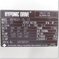 Japan (A)Unused,RNFM009-15L-10  直交軸ギアモータ 90W 三相200V 減速比1:10 ,Geared Motor,Other