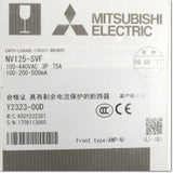 Japan (A)Unused,NV125-SVF,3P 75A 100/200/500mA Japanese Earth Leakage Breaker 3-Pole,MITSUBISHI 