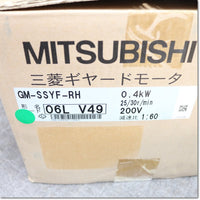 Japan (A)Unused,GM-SSYF-RH 0.4kW 1/60 三相200V　ギヤードモータ 直行軸 フランジ形フェースマウント共用 ,Geared Motor,MITSUBISHI