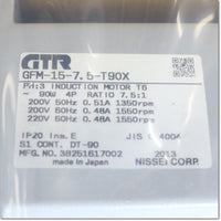 Japan (A)Unused,GFM-15-7.5-T90X ギアモータ 三相200V 減速比7.5 90W ,Geared Motor,NISSEI