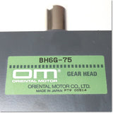Japan (A)Unused,BH6G-75  インダクションモータ用ギヤヘッド 減速比75 ,Reduction Gear (GearHead),ORIENTAL MOTOR