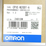 Japan (A)Unused,CP1E-N20DT-A CPUユニット Ver1.3 入力12点 トランジスタ出力8点 AC100-240V ,CP1 Series,OMRON 