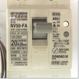 NV50-FA,2P 20A 30mA  漏電遮断器 補助スイッチ付き ,Earth Leakage Circuit Breaker 2-Pole,MITSUBISHI - Thai.FAkiki.com