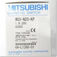 Japan (A)Unused,MSO-N20KP AC200V 1.4-2A 1a1b  電磁開閉器 ,Irreversible Type Electromagnetic Switch,MITSUBISHI