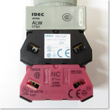 Japan (A)Unused,ALFW22211DW　Φ22 照光押ボタンスイッチ　突形フルガード付  1a1b AC/DC24V ,Illuminated Push Button Switch,IDEC