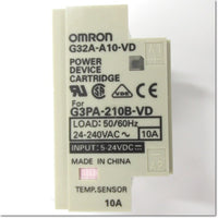 Japan (A)Unused,G32A-A10-VD  パワー・デバイス・カートリッジ G3PA-210B-VD用 DC5-24V ,Solid-State Relay / Contactor,OMRON