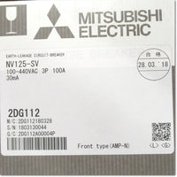 Japan (A)Unused,NV125-SV,3P 100A 30mA  漏電遮断器 ,Earth Leakage Breaker 3-Pole,MITSUBISHI