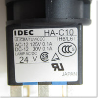 Japan (A)Unused,LA1L-M1C14Y φ16 照光押ボタンスイッチ AC/DC24V 1c ,Illuminated Push Button Switch,IDEC 
