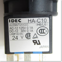 Japan (A)Unused,LA1L-M1C14Y　φ16 照光押ボタンスイッチ AC/DC24V 1c ,Illuminated Push Button Switch,IDEC