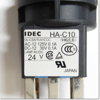 Japan (A)Unused,LA2L-M1C14Y φ16 照光押ボタンスイッチ 1c AC/DC24V ,Illuminated Push Button Switch,IDEC 