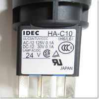 Japan (A)Unused,HA2L-M1C14R  φ16 照光押ボタンスイッチ 正角形 金接点 1c AC/DC24V ,Illuminated Push Button Switch,IDEC