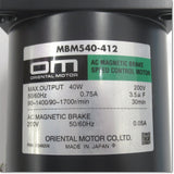 Japan (A)Unused,MBM540-412 Japanese equipment 200V 40W Japanese equipment 90mm Japan ,Speed ​​Control Motor,ORIENTAL MOTOR 