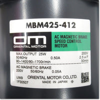 Japan (A)Unused,MBM425-412 Japanese equipment 200V 25W Japanese equipment 80mm Japan ,Speed ​​Control Motor,ORIENTAL MOTOR 