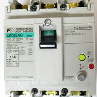 Japan (A)Unused,EW32EAG,3P 15A 100mA 4B  漏電遮断器 ,Earth Leakage Breaker 3-Pole,Fuji