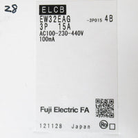 Japan (A)Unused,EW32EAG,3P 15A 100mA 4B  漏電遮断器 ,Earth Leakage Breaker 3-Pole,Fuji