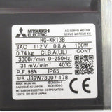 Japan (A)Unused,HG-KR13B　サーボモータ 3000r/min 定格出力容量0.1kW  電磁ブレーキ付き ,MR-J4,MITSUBISHI