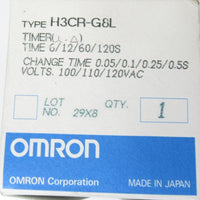 Japan (A)Unused,H3CR-G8L 100V 0.5s-120s　ソリッドステート・タイマ ,Timer,OMRON
