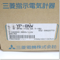 Japan (A)Unused,YP-8NW　3P3W 110V/5A 0-2400kW 6600/110V 200/5A B　電力計 ,Electricity Meter,MITSUBISHI