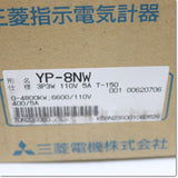 Japan (A)Unused,YP-8NW　3P3W 110V/5A 0-4800kW 6600/110V 400/5A B　電力計 ,Electricity Meter,MITSUBISHI