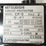 Japan (A)Unused,CP-S 2P A1-M 25A N　サーキットプロテクタ ,Circuit Protector 2-Pole,MITSUBISHI