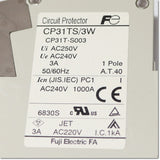 Japan (A)Unused,CP31TS/3W 1P 3A  サーキットプロテクタ ,Circuit Protector 1-Pole,Fuji