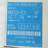 Japan (A)Unused,MB30-CS,3P 7.1A  モータブレーカ 小形端子カバー付き ,MCCB 3 Poles,MITSUBISHI