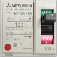 Japan (A)Unused,NF125-SV,3P 100A  ノーヒューズ遮断器 ,MCCB 3 Poles,MITSUBISHI