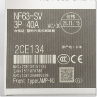 Japan (A)Unused,NF63-SV,3P 40A  ノーヒューズ遮断器 ,MCCB 3 Poles,MITSUBISHI