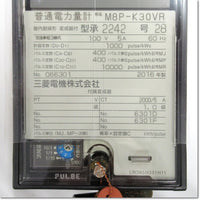 Japan (A)Unused,M8P-K30VR 1P3W 100V 5A 60Hz  電子式表面形電力量計 + 変流器[CW-15LMS 2000/5A]付き ,Electricity Meter,MITSUBISHI