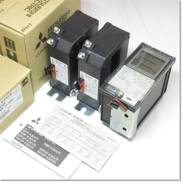 Japan (A)Unused,M8P-K30VR 3P3W 200V 5A 60Hz  電子式表面形電力量計 + 変流器[CW-15LMS 1500/5A]付き