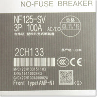Japan (A)Unused,NF125-SV,3P 100A  ノーヒューズ遮断器 ,MCCB 3 Poles,MITSUBISHI
