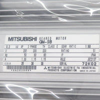 Japan (A)Unused,GM-SB 0.2kW 1/60 Geared Motor,MITSUBISHI,Geared Motor,MITSUBISHI 