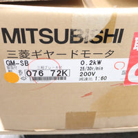 Japan (A)Unused,GM-SB 0.2kW 1/60 三相200V　平行軸ギヤードモータ ,Geared Motor,MITSUBISHI