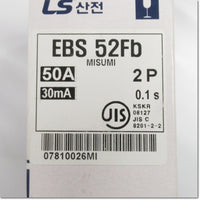 Japan (A)Unused,EBS52FB-50A 2P 50A 30ｍA  漏電遮断器 ,Earth Leakage Circuit Breaker 2-Pole,Other