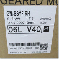 Japan (A)Unused,GM-SSYF-RH 0.4kW 1/7.5　三相200V　ギヤードモータ 直行軸 フランジ形フェースマウント共用 ,Geared Motor,MITSUBISHI