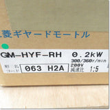 Japan (A)Unused,GM-HYF-RH  ギヤードモータ 直交軸 三相200V 減速比1/5 0.2kW ,Geared Motor,MITSUBISHI