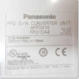 Japan (A)Unused,FP2-DA4 ［AFP2410］  アナログ出力ユニット ,FP Series,Panasonic