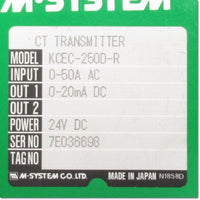 Japan (A)Unused,KCEC-250D-R　交流電流トランスデューサ クランプ式センサ入力形 DC24V ,Signal Converter,M-SYSTEM