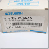 Japan (A)Unused,YS-206NAA 5A 0-40-120A 40/5A BR　交流電流計 3倍延長 赤針付き ,Ammeter,MITSUBISHI