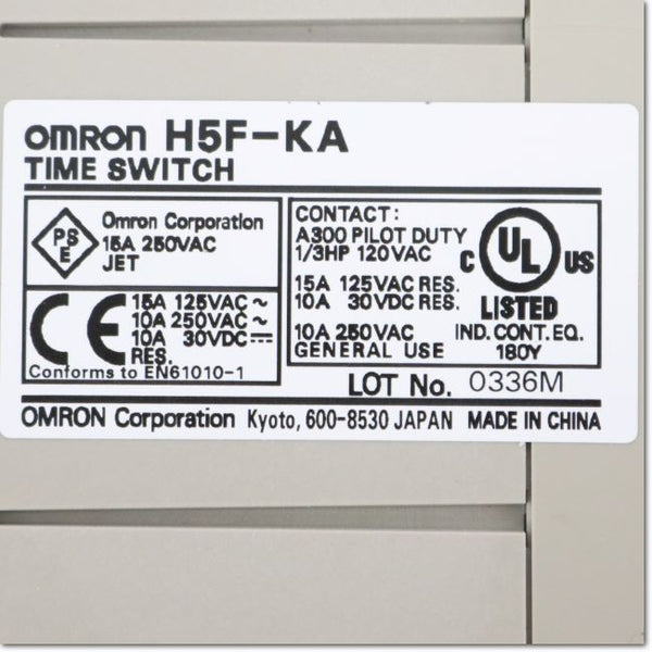 OMRON オムロン H5F-A AC100-240V用 デジタル 全日式タイムスイッチ 保証 買い半額 DIY、工具
