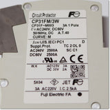 Japan (A)Unused,CP31FM/3W 1P 3A　サーキットプロテクタ 補助スイッチ付き ,Circuit Protector 1-Pole,Fuji