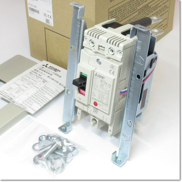Japan (A)Unused,NF125-CV 2P 50A FP AL-1RS FP-LT  ノーヒューズ遮断器 埋込形 バースタッド 警報スイッチ付き リード線端子台付