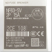 Japan (A)Unused,NF63-SV,2P 15A  ノーヒューズ遮断器 ,MCCB 2-Pole,MITSUBISHI