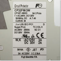 Japan (A)Unused,CP32FM/3W 2P 3A  サーキットプロテクタ 補助スイッチ付き ,Circuit Protector 2-Pole,Fuji