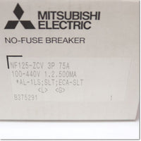Japan (A)Unused,NF125-ZCV,3P 75A 100/200/500mA AL-1LS SLT ECA-SLT  	漏電アラーム遮断器 警報スイッチ 漏電アラーム出力端子台付き ,MCCB 3 Poles,MITSUBISHI