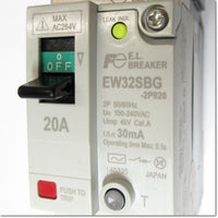 Japan (A)Unused,EW32SBG,2P 20A 30mA  漏電遮断器 ,Earth Leakage Circuit Breaker 2-Pole,Fuji