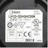 Japan (A)Unused,LH1D-D3HQ4C50W　φ66 表面取付形表示灯 大形ドームタイプ 5m ,Indicator <Lamp>,IDEC